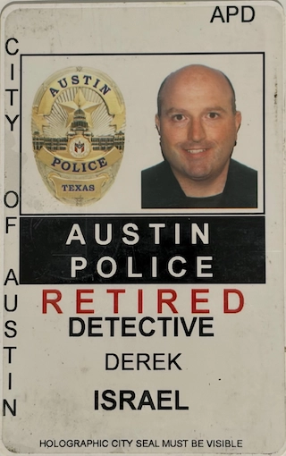 Derek Israel Retired Detective Badge